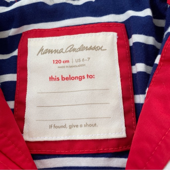 Hanna Andersson Anorak Windbreaker Rain Jacket Size 6-7 HA 120 - Picture 2 of 6